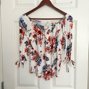 Off the shoulder floral top